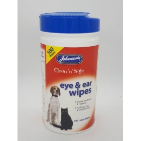 Eye & Ear Wipes 100 Pack Johnsons Veterinary